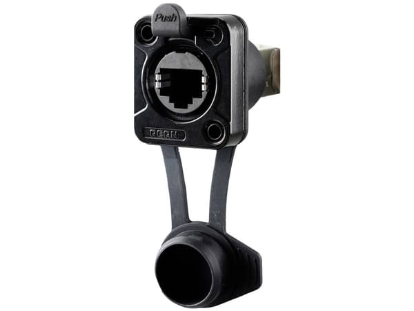 Rean AV RJ-kontakt RRE8F-Z-010-0-0 Kontakt, infälld Svart 100 st