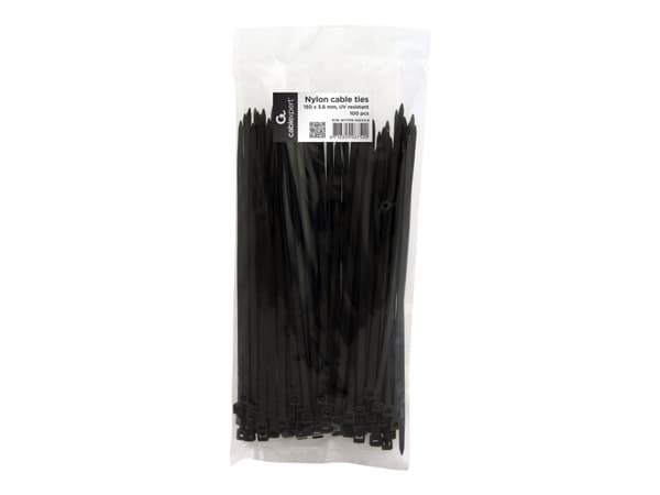 Cablexpert - Kabelfestebånd - 15 cm - svart (en pakke 100)
