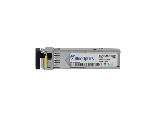 BlueOptics SFP-48B-BO, Fiber optisk, 1250 Mbit/s, SFP, LC, BX-D, 3000 m