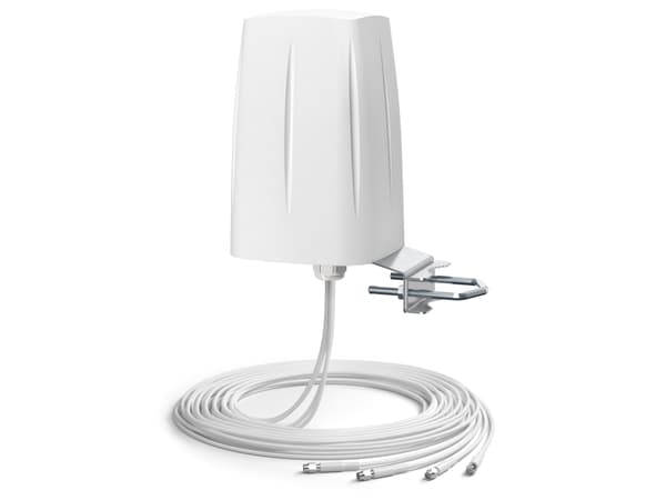 QuWireless QuOmni 5G/LTE Global MIMO4x4, 10m, Antenna omnidirectional wide band LTE MIMO 4x4, 600-6000MHz, SMA (AO5G4-G1), 4,5 dBi, 0.617-0.96/1.7-2.