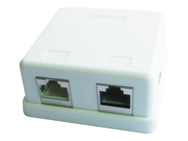 Cablexpert NCAC-HS-SMB2 - Overflatemonteringsboks for nettverk - CAT 5e - RJ-45 X 2 - hvit