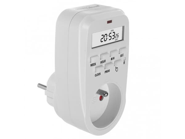 GreenBlue GB362 E timerbrytare - digital timer, max. belastning 16A, IP20, europeisk kontakt
