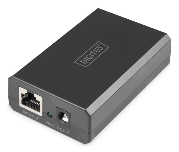 Digitus DN-95211, Fast Ethernet, Gigabit Ethernet, 10,100,1000 Mbit/s, IEEE 802.3bt, Full, Half, Musta, 48 V