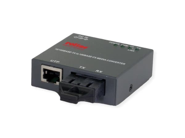 Kompakt mediekonverterare, SC 10/100TX till 100FX