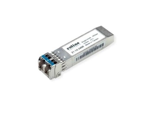 ROLINE 21.14.3498, Fiber optisk, 10000 Mbit/s, mini-GBIC/SFP, LC, 10000 m, Sølv