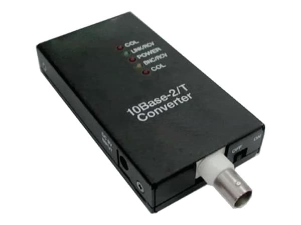 ALLNET - Medieomformer - 10Mb LAN - 10Base-T, 10Base-2 (coax) - RJ-45 / BNC - opp til 185 m