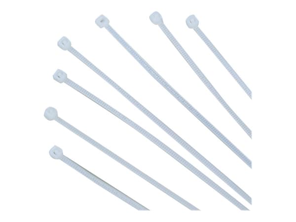 Eaton Tripp Lite Series 7.5in Nylon Cable Ties Cable Management 40lbs Strength 100-pack 100pc 7.5" - Kabelfestebånd - 19.1 cm - grå (en pakke 100)