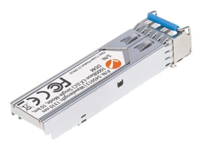 Intellinet Transceiver Module Optical, Gigabit Fiber SFP, 1000Base-Lx (LC) Single-Mode Port, 10km, MSA Compliant, Equivalent to Cisco GLC-LH-SM, Fibr