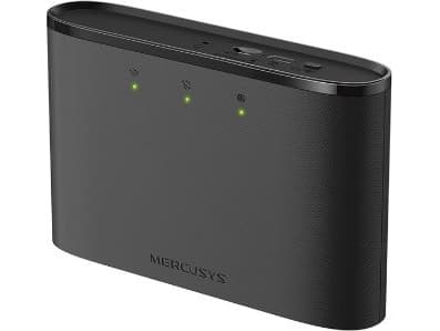 Mercusys MT110, Mobilnät, router, Svart, Batterinivå, Wi-Fi, 802.11a, 802.11b, 802.11g, Wi-Fi 4 (802.11n), 11,54,150 Mbit/s, 2,4 GHz