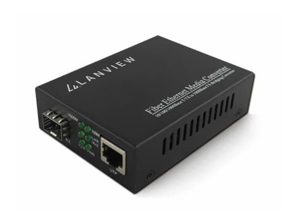 Lanview - Fibermediekonverterare - 1GbE - över CAT 5/5e/6/6a/7 - 10GBase-T, 1000Base-SX, 1000Base-LX, 1000Base-LH, 1000Base-ZX - SFP (mini-GBIC) / RJ