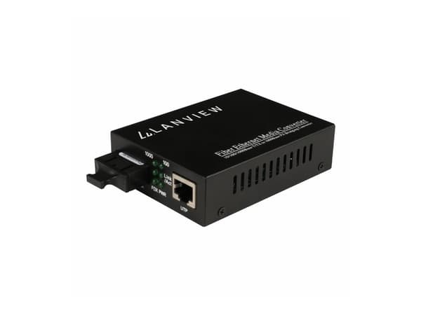 Lanview - Valokuitumuunnin - 1GbE - 10Base-T, 100Base-TX, 1000Base-T, 1000Base-SX, 1000Base-LX, 1000Base-LH, 1000Base-EX, 1000Base-ZX - RJ-45 / SC -