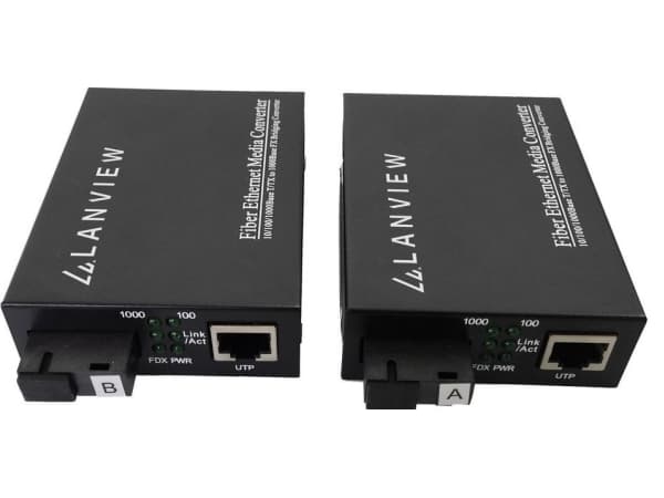 Lanview - Sändare och mottagare - fibermediekonverterare - 1GbE - 10/100/1000Base-T, 1000Base-EX, 1000Base-LH, 1000Base-LX, 1000Base-SX, 1000Base-ZX