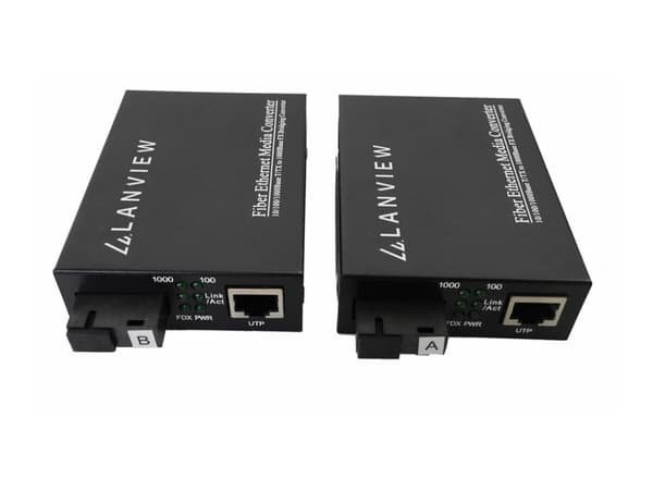 Lanview - Sändare och mottagare - fibermediekonverterare - 1GbE - 10/100/1000Base-T, 1000Base-EX, 1000Base-LH, 1000Base-LX, 1000Base-SX, 1000Base-ZX