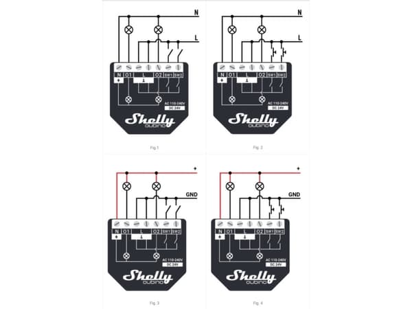 Shelly Qubino WAVE 2PM, Smartbryter, Trådløs, Plast, 25 dBmW, Z-Wave, 868,4 MHz