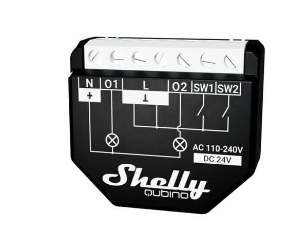 Shelly Qubino WAVE 2PM, Smartbryter, Trådløs, Plast, 25 dBmW, Z-Wave, 868,4 MHz