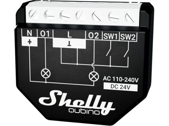 Shelly Qubino WAVE 2PM, Smartbryter, Trådløs, Plast, 25 dBmW, Z-Wave, 868,4 MHz