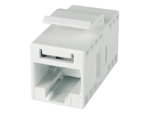 Telegärtner 100023168, Tasainen, Valkoinen, RJ-45, RJ-45, 10GBase-T, Cat6