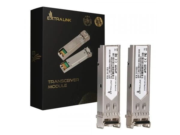 Moduł SFP ExtraLink Extralink SFP 1.25G 2-pack | Moduł SFP | 1,25Gbps, LC/UPC, 850nm, 550m, multi mode, DOM