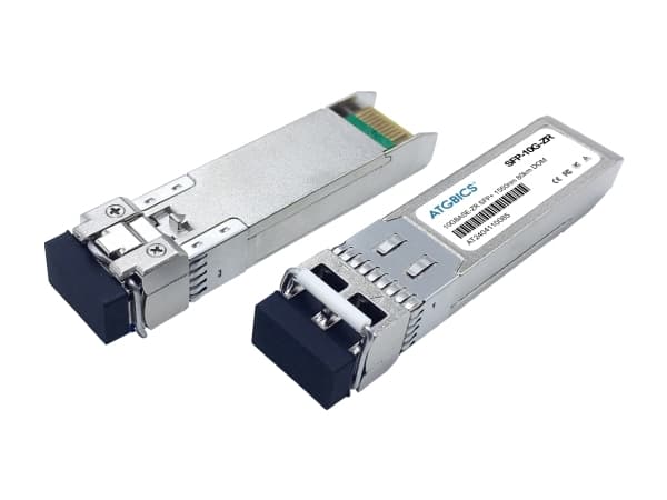 ATGBICS AT-SP10ZR80/I Allied Telesis compatible Transceiver SFP+ 10GBase-ZR (1550nm SMF 80km LC DOM Ind Temp), Fiber optic, 10000 Mbit/s, SFP+, LC, Z