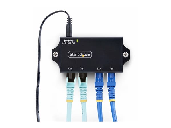 StarTech.com AF221CE-POE-INJECTOR, Gigabit Ethernet, Fast Ethernet, 10,1000,100 Mbps, 10/100/1000, IEEE 802.3ab, IEEE 802.3af, IEEE 802.3i, IEEE 802.