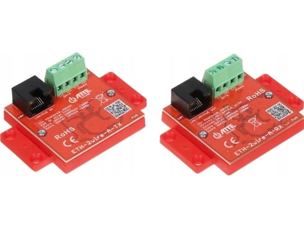 ATTE UTP / 2-WIRE OMVANDLARE FÖR LAN+POE ÖVERFÖRING ETH-2WIRE-SET 2 PAKET ATTE