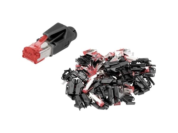 Digitus A-MO6-8-8-HRS-10, RJ-45, Sort, Rød, Hankjønn, Rett, Polykarbonat (PC), Cat6