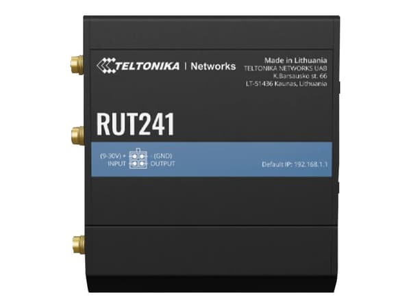 Teltonika RUT241 eSIM - Trådløs ruter - WWAN 2,4 GHz - 2G, 3G, 4G - DIN-skinnemonterbar