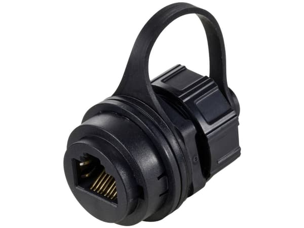 TRU COMPONENTS TC-12770440 RJ45 inbyggd anslutning, rund IP65 Med lock 1 st