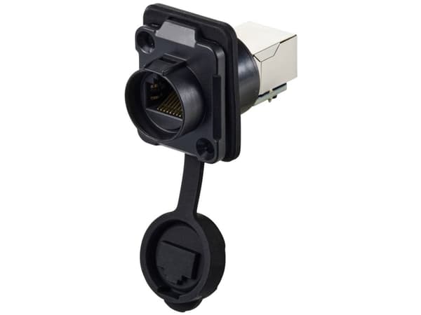 TRU COMPONENTS RJ45-indbygningstilslutning, 2-huls-flange TC-12770460 Indføringshjælp til RJ45 1 stk