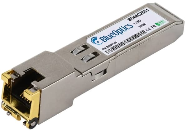 BlueOptics SFP-1000BASET-G2-BO, Fiberoptik, 1250 Mbit/s, SFP, RJ-45, T, 100 m