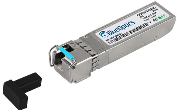 Yhteensopiva QLogic SFP-10G-BX-D BlueOptics BO55J33620D SFP+ Bidi Transceiver, LC-Simplex, 10GBASE-BX-D, yksimuotokuitu, TX1330nm/RX1270nm, 20KM, DDM
