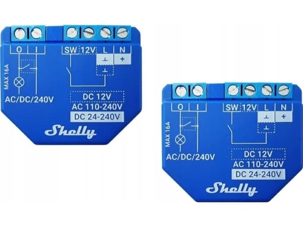 ML 2 Potensialfrie reléer Shelly Plus 1 WiFi/Bluetooth