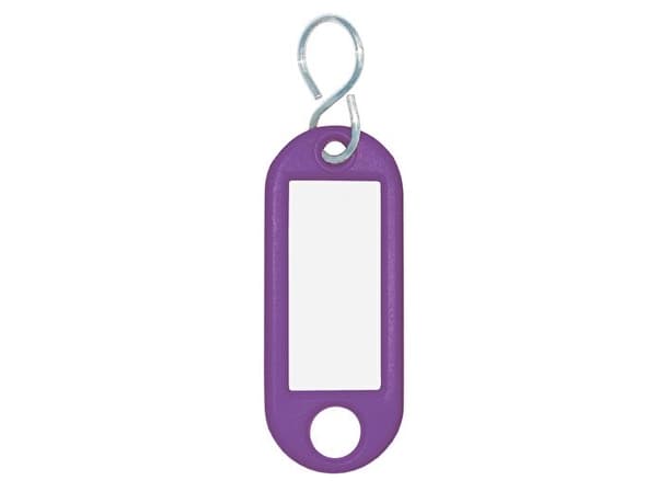 WEDO avainrengas S-koukku, violetti, irtopakkaus muovia, valkoinen, kirjoitettava, vaihdettava - 1 kpl (262 803408)