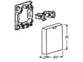 Miniatyrbilde 2 av 2: Busch-Jaeger 3746 U-101, hvit, 84 mm, 23 mm, 90 mm
