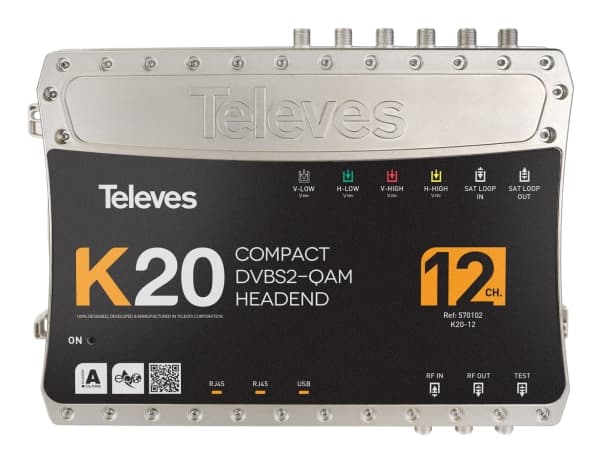 Televes K20-12 kompakt hodeend 12 transponder DVB-S2" QAM (570102)