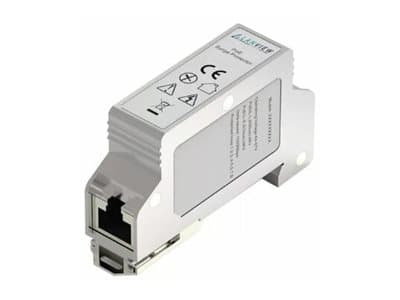 Lanview - PoE-overspenningsvern (DIN-skinnemonterbar) - 1 input port, supports 8 lines network signals - utgangskontakter: 1 - grå