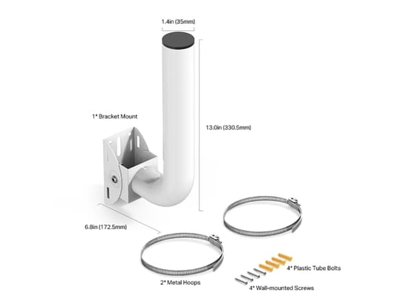 TP-Link Omada TL-APM200, WLAN-adgangspunktmontering, Hvid, Rustfrit stål, TP-Link, 400 g, 1 stk