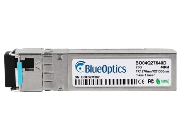 BlueOptics BO04Q33610DIN, Fiberoptisk, 25000 Mbit/s, SFP28, LC, BX-D, 10000 m