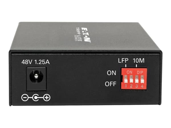 Eaton Tripp Lite Series Gigabit SFP Fiber to Ethernet Media Converter, POE+, International Power Cables, 10/100/1000 Mbps - Fibermediekonverterare -