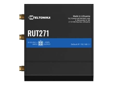 Teltonika RUT271, Mobilnät, router, Svart, Gjuten aluminium, Plast, DIN-skena/väggmontering, Industriell, Snabb Ethernet