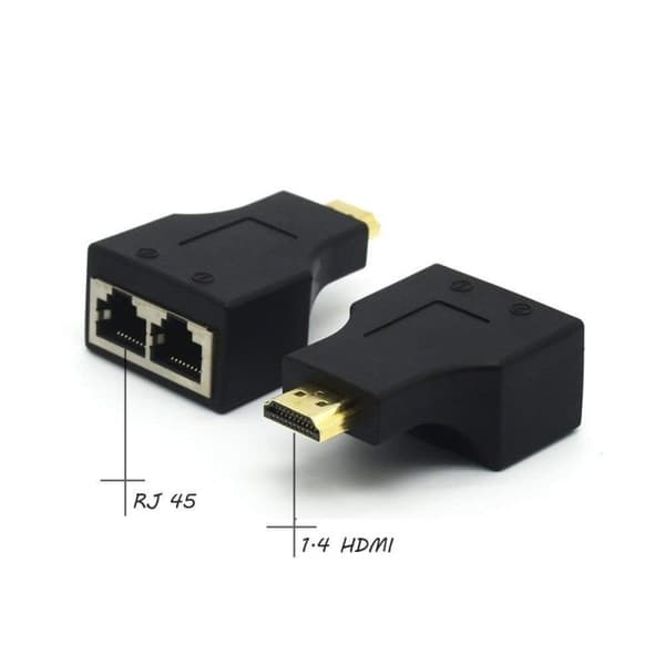 2x HDMI til RJ45 Dual Port forlenger opptil 30m