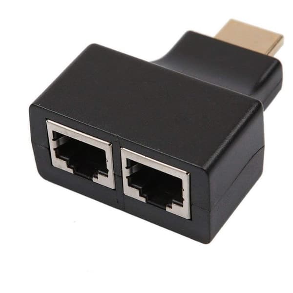 2x HDMI til RJ45 Dual Port forlenger opptil 30m