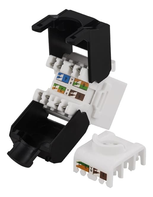 DELTACO UTP Cat6a Keystone-kontakt, "Verktøyfri
