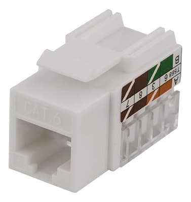 DELTACO UTP Cat6 Keystone-kontakt, 90 grader, "Verktøyfri