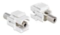 Miniatyrbillede 1 af 2: DeLOCK Keystone module, 3.5mm fe - 3.5mm fe, 19.2x14.9mm, white