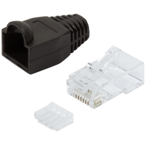 LogiLink Modularplugg + Böjskydd Cat6 Oskärm 100+100st