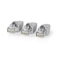 Miniatyrbillede 8 af 9: Nedis RJ45-stik | Han | Solid UTP CAT6 | Lige | Guldplateret | 10 stk. | PVC | Grå | Box