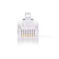 Miniatyrbild 3 av 5: Nedis RJ45-kontakt | Hane | Solid UTP CAT5e | Rak | Guldplaterad | 10 st. | PVC | Transparent | Låda