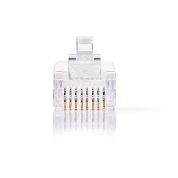 Nedis RJ45-kontakt | Hane | Solid UTP CAT5e | Rak | Guldplaterad | 10 st. | PVC | Transparent | Låda