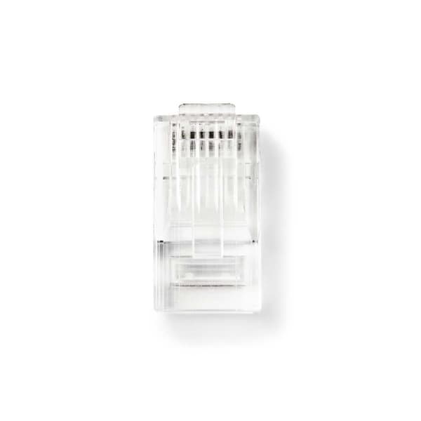 Nedis RJ45-kontakt | Hane | Solid UTP CAT5e | Rak | Guldplaterad | 10 st. | PVC | Transparent | Låda